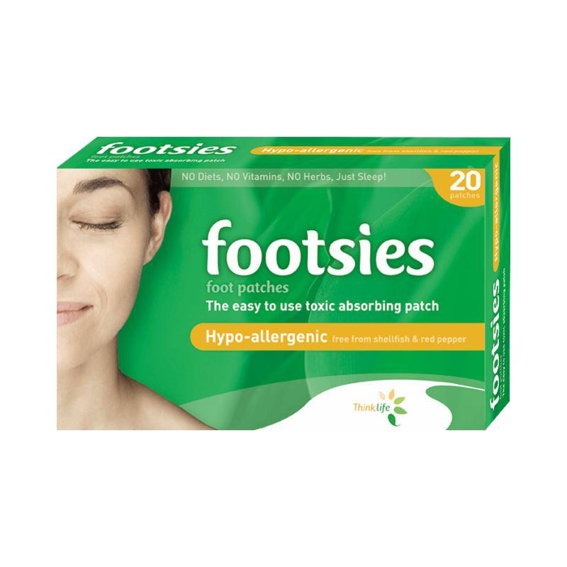Thnklife Hypoallergenic Footsies - 20 Pack of Gentle Foot Care Patches for Dry Skin & Cracked Heels Relief | Perfect for Overnight Moisturizing & Pedicure Prep