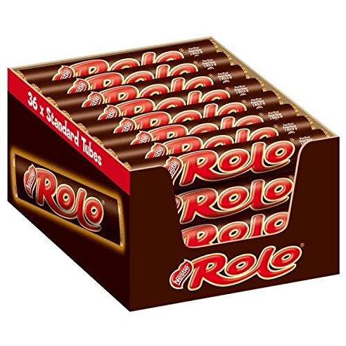 Nestlé Rolo Caramel Praline Chocolate Candy - 36 Rolls Individually Wrapped - Perfect for Halloween, Christmas Gifts & Party Favors