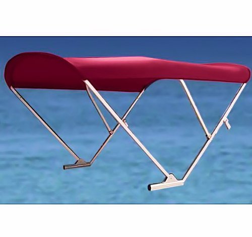 8'W x 10'L Heavy-Duty Pontoon Boat Bimini Top - UV-Resistant Canopy for Shade & Protection - Perfect for Fishing, Cruising & Water Sports