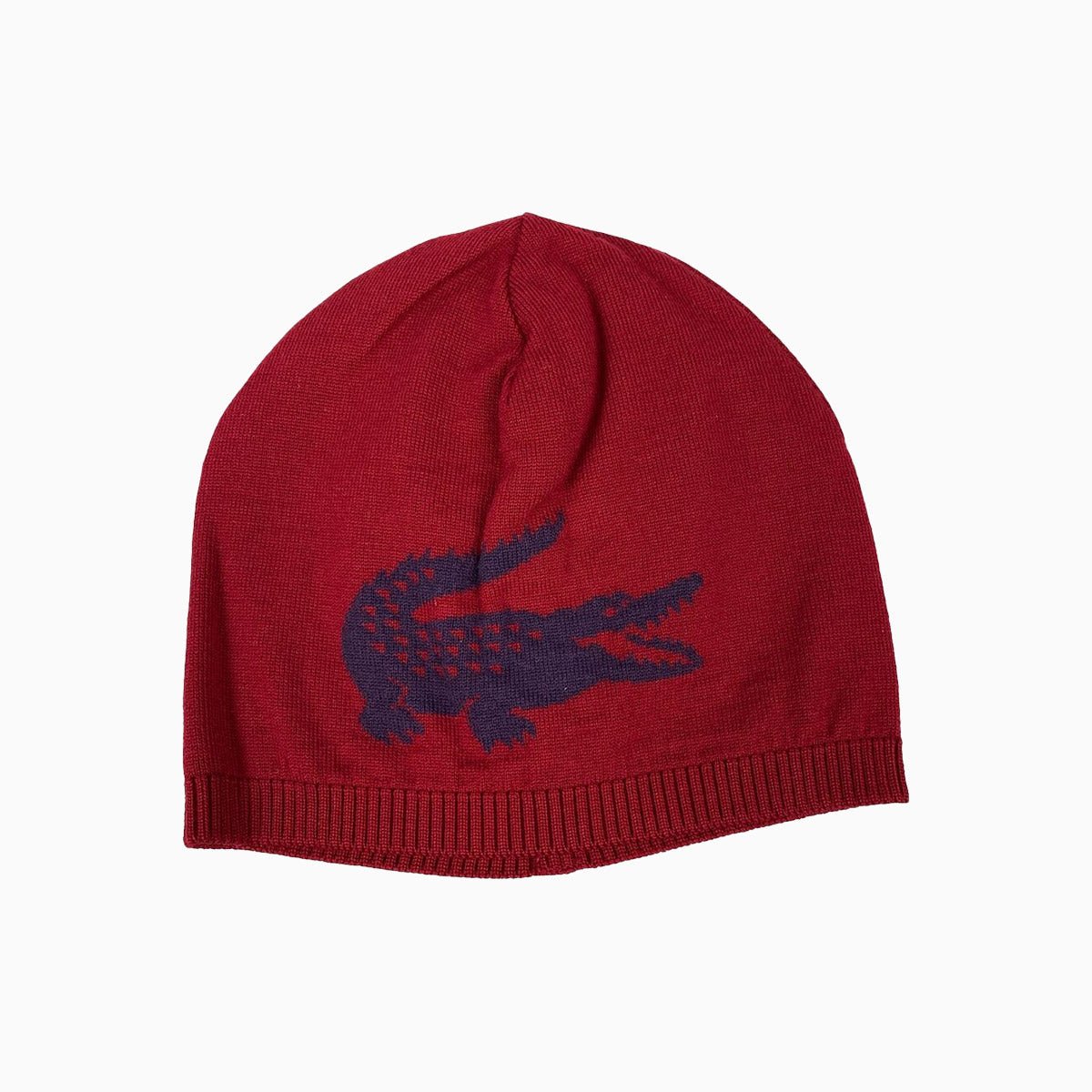 Stylish Jacquard Crocodile Pattern Wool Reversible Beanie Hat for Men & Women - Winter Warm Knit Skull Cap for Outdoor Activities, Skiing, and Cold Weather Fashion