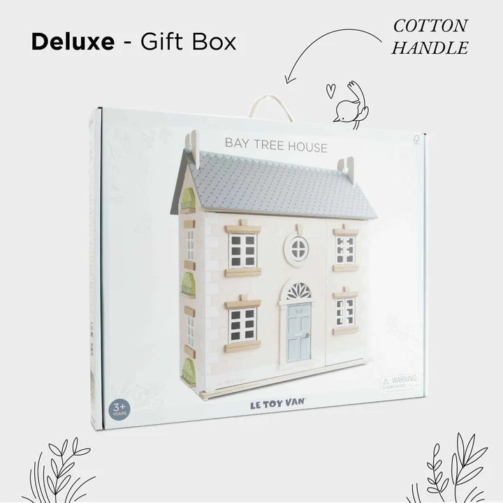 Bay Tree Wooden Dolls House - Handcrafted Wooden Dollhouse for Kids | Perfect for Imaginative Play, Room Decor & Gift Giving