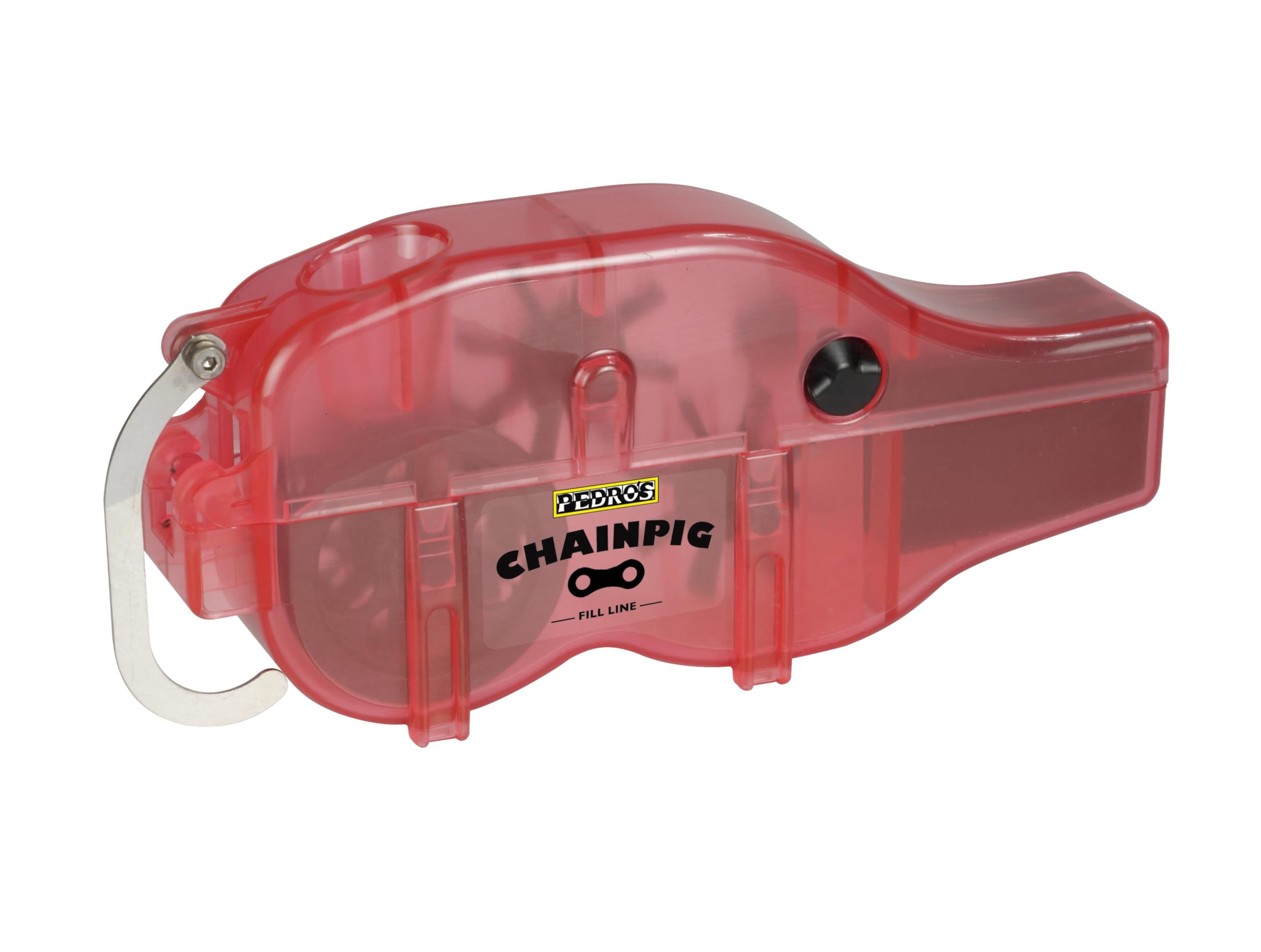 Pedro's Unisex Pig II Chain Cleaning Machine - Red | Bike & Motorcycle Chain Cleaner for Easy Maintenance | Perfect for Road Bikes, Mountain Bikes & Dirt Bikes