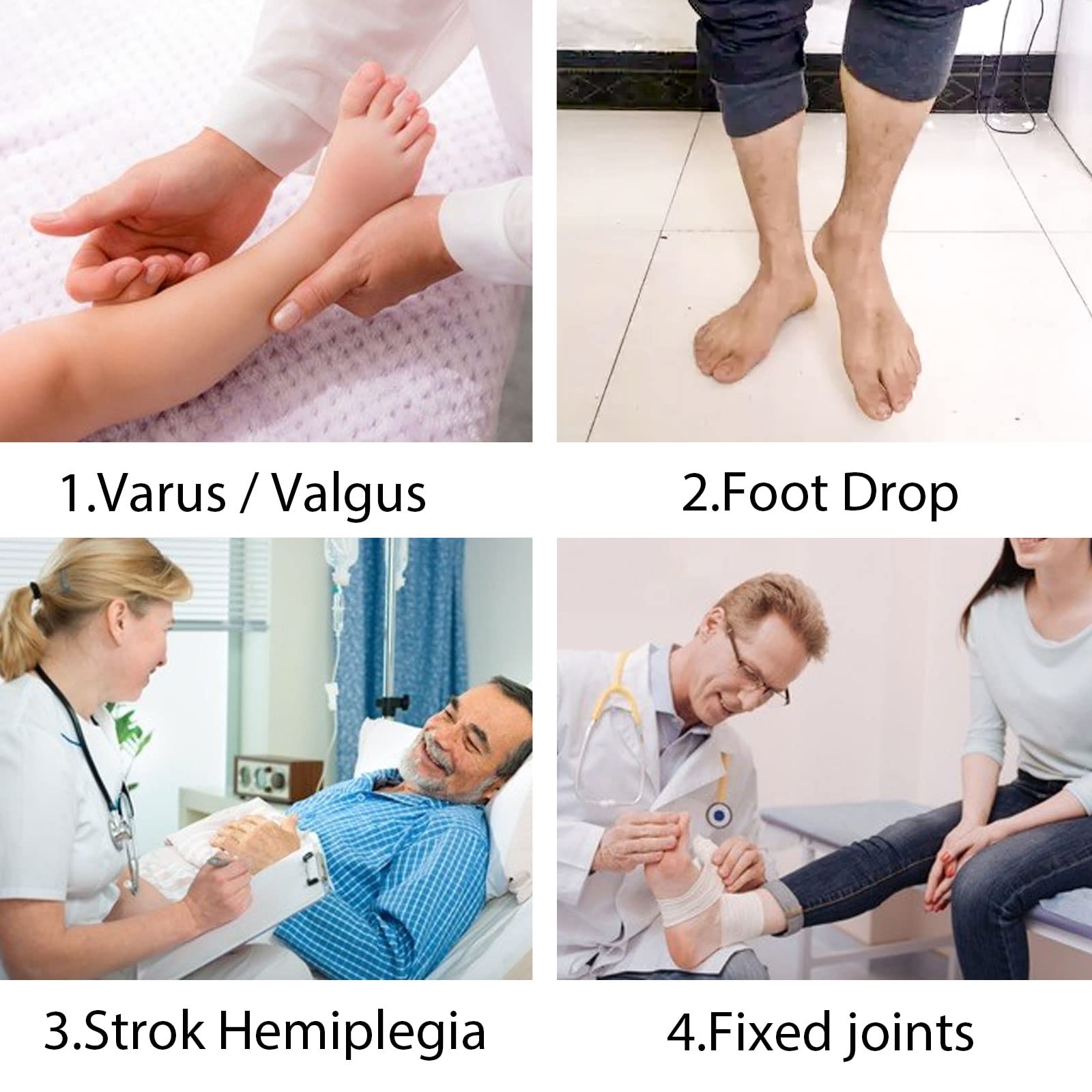 AFO Foot Drop Brace - Ankle Foot Orthosis for Stroke & Hemiplegia Patients - Left/Right Foot Support - Comfortable Walking with Shoes - Men & Women (Small, Right) - Ideal for Daily Mobility & Rehabilitation