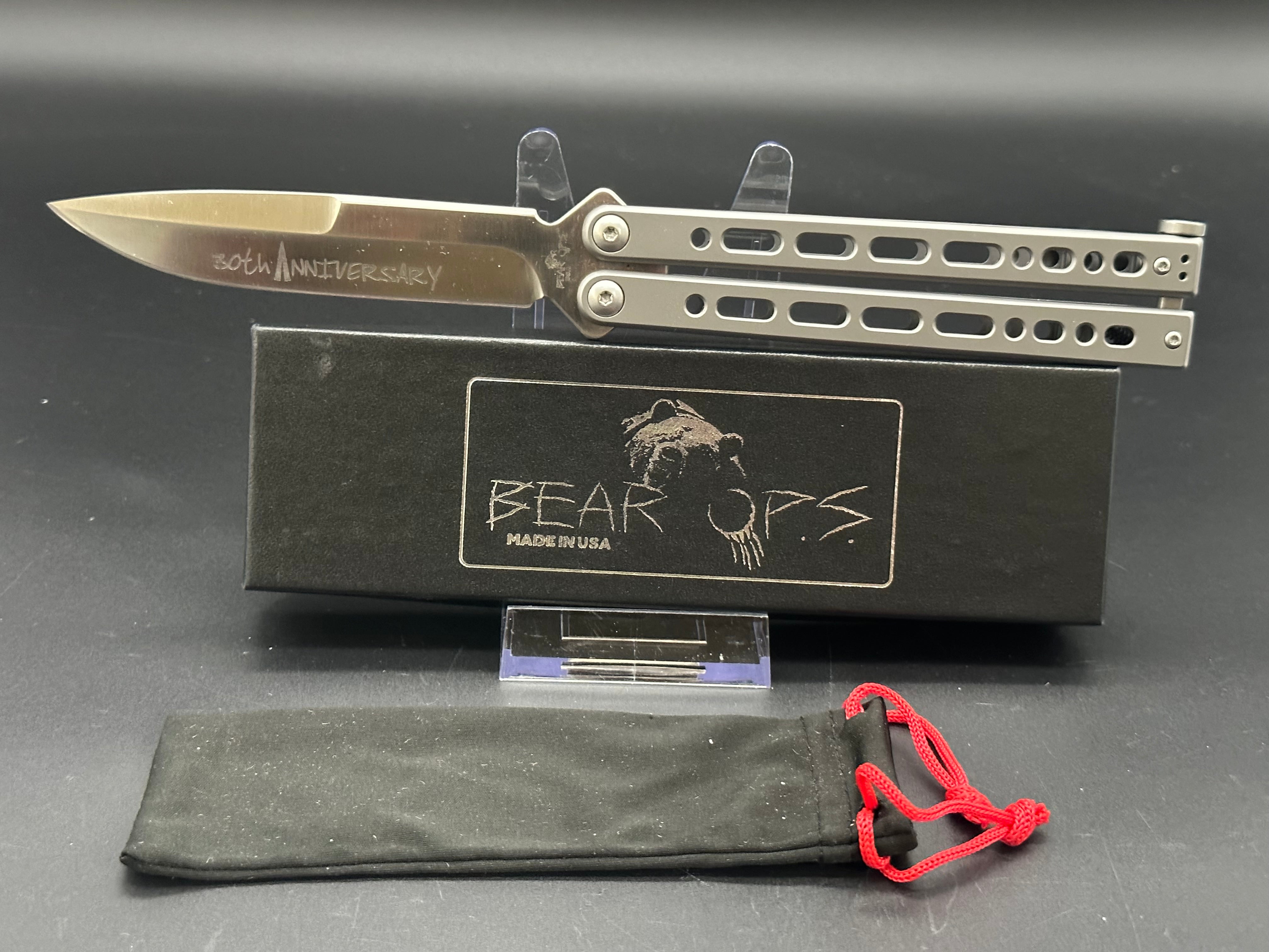 Bear Ops Bear Song VIII Butterfly Knife - Premium Stainless Steel Trainer for Beginners & Collectors - Perfect for Practice, Tricks & EDC (Everyday Carry)