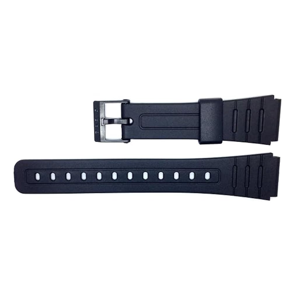 Casio Black Resin Band Replacement for F-105 & F-91 Watches - Durable Watch Strap for Everyday Wear, Sports & Outdoor Activities