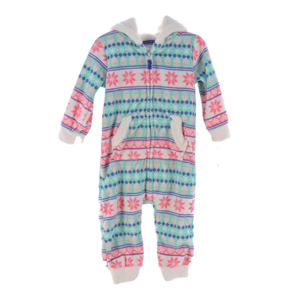 Carter's Pink Snowflake Jumper One-Piece for Baby Girls 18 Months - Soft & Cozy Winter Outfit for Holiday Photos & Family Gatherings