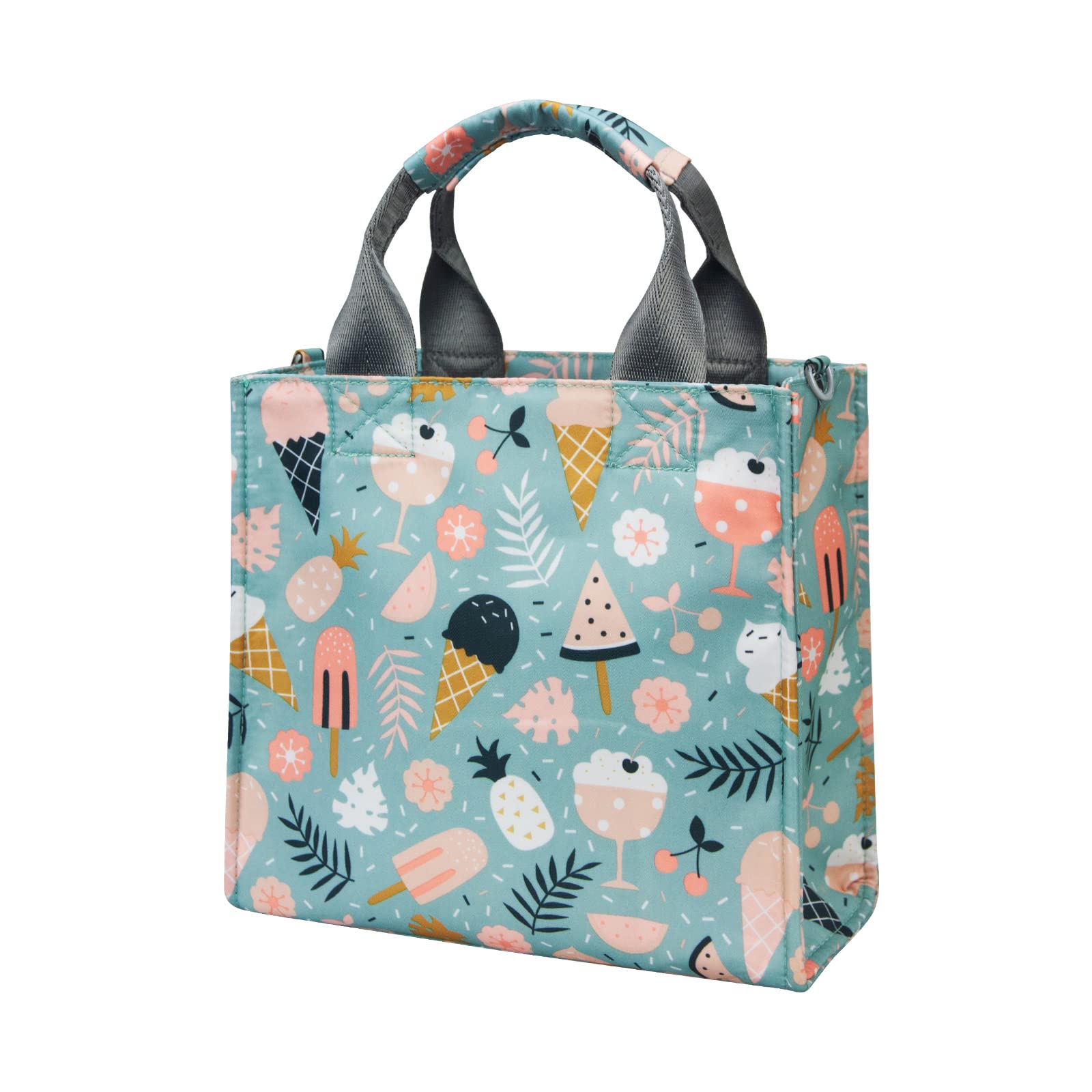 Waterproof Small Diaper Bag for Travel - Mini Crossbody Tote with Multiple Pockets | Lightweight Baby Essentials Organizer for Moms | Perfect for Daycare, Shopping & Family Outings (Cartoon Dessert Design)