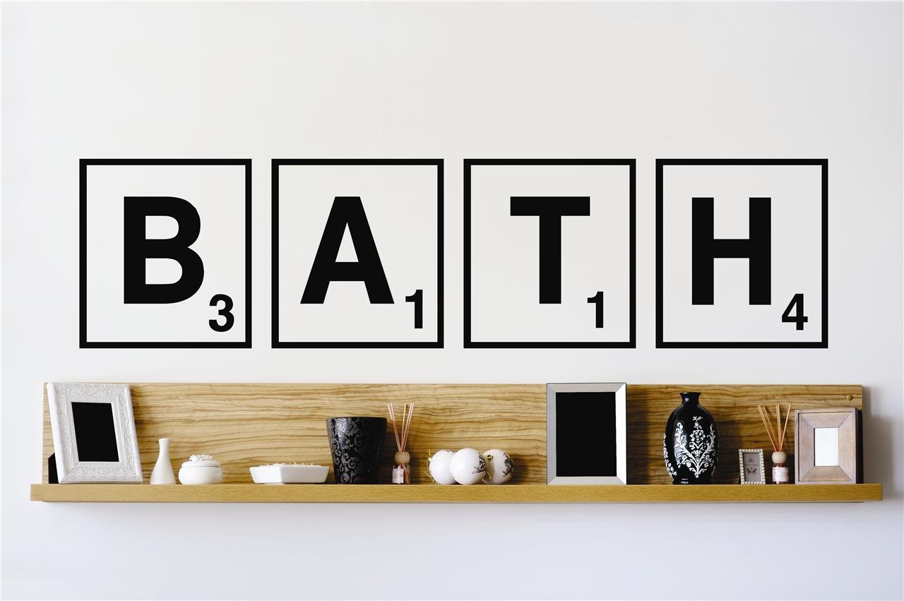 Vinyl Bath Art Wall Decal - Relaxing Hot Springs & Bubble Bath Theme - 10x20 Inch Waterproof Sticker for Bathtub, Shower & Bathroom Décor - Perfect for Family Spa Nights & Home Relaxation