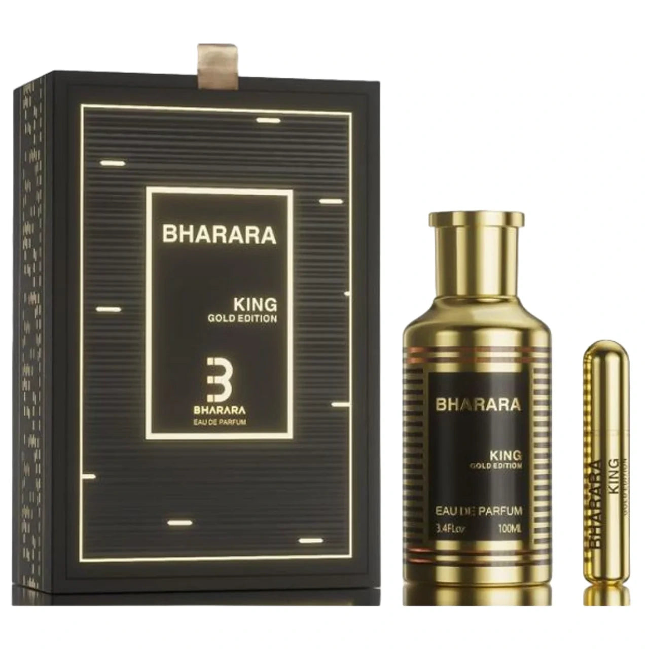 Bharara King Gold Edition 3.4 oz Eau de Parfum Unisex Perfume for Men & Women - Luxury Fragrance for Date Night, Special Occasions & Daily Wear