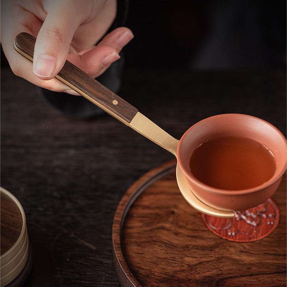 Premium Ebony & Copper Tea Set with Coaster - Handcrafted Tea Accessories for Matcha, Chai & Herbal Tea | Perfect for Tea Ceremonies, Gifts & Home Decor