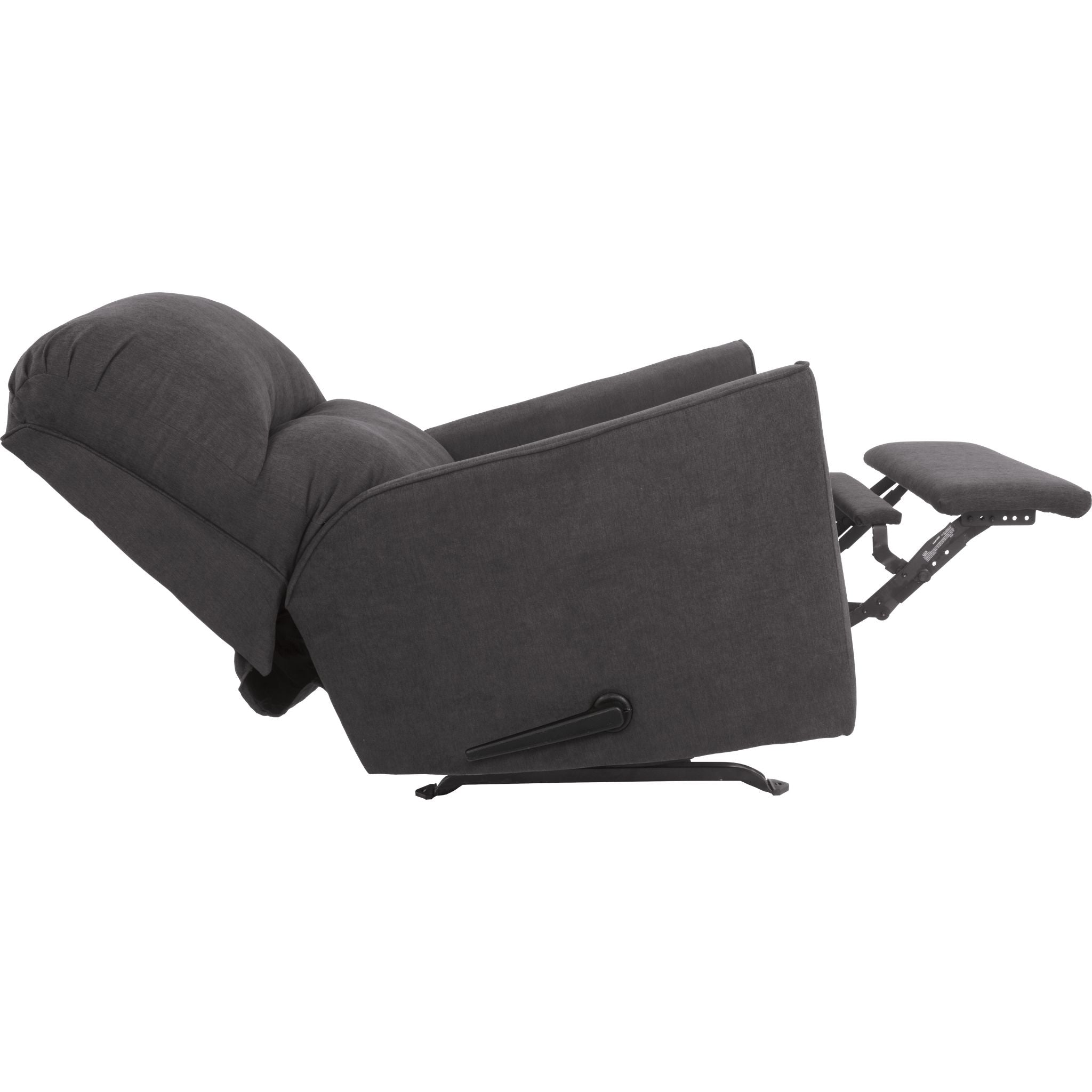 Alenya Rocker Recliner Chair - Premium PU Leather, Ergonomic Design, 360° Swivel & Glider, Charcoal Gray - Perfect for Living Room, Nursery & Home Theater Relaxation
