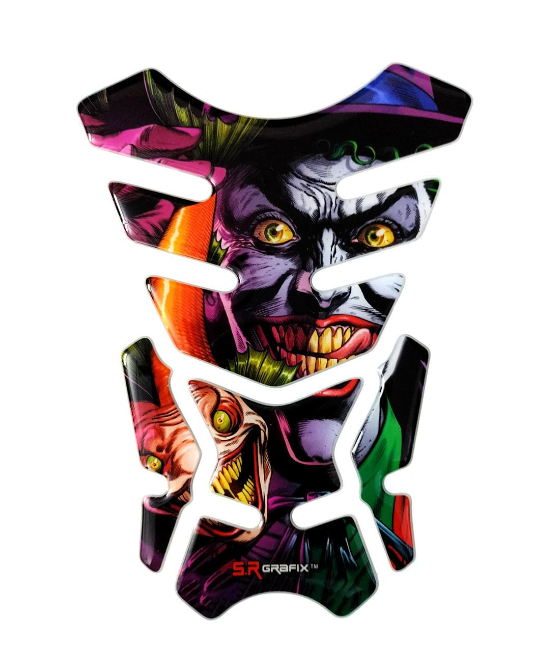 Automopix Universal Bike Greedy Ghost Custom Vinyl Tank Pad Sticker - Durable Motorcycle Decal for Harley, Yamaha, Kawasaki - Perfect for Customizing & Protecting Your Bike Tank