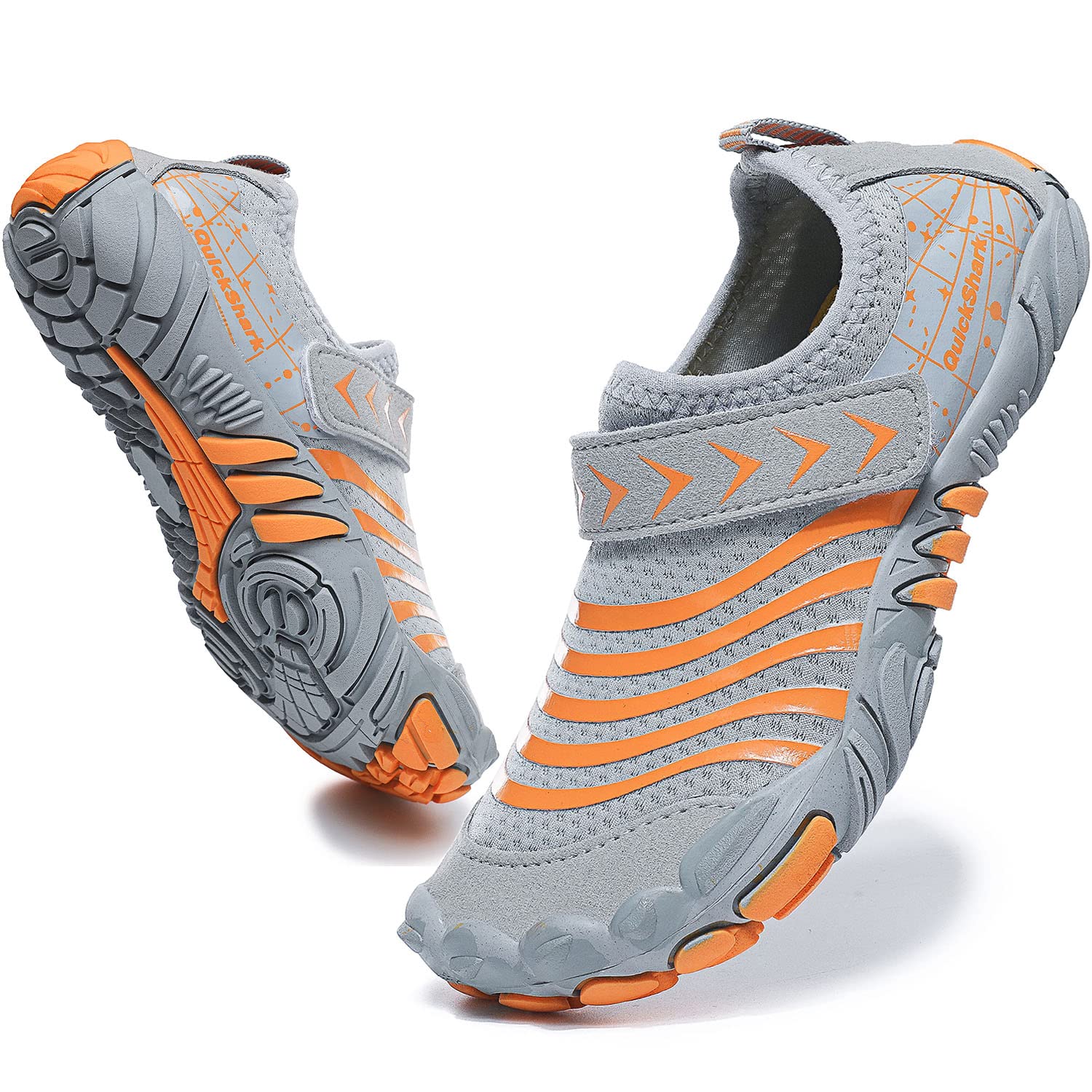 Quickshark Kids Water Shoes for Boys & Girls - Lightweight Quick-Dry Barefoot Aqua Socks, Slip-On Walking Sneakers for Beach, Pool, Swim - Perfect for Toddlers & Big Kids (Little Kid/Big Kid Sizes) | Ideal for Water Play, Beach Walks & Summer Activities