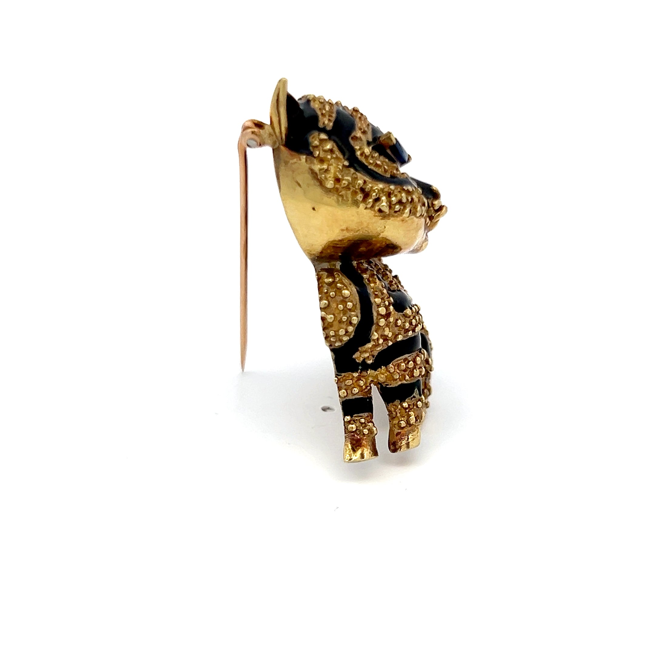 0.40 Carat Marquis Cut Blue Sapphire 18K Yellow Gold Pin Brooch - Elegant Jewelry Gift for Women, Perfect for Weddings, Anniversaries & Special Occasions