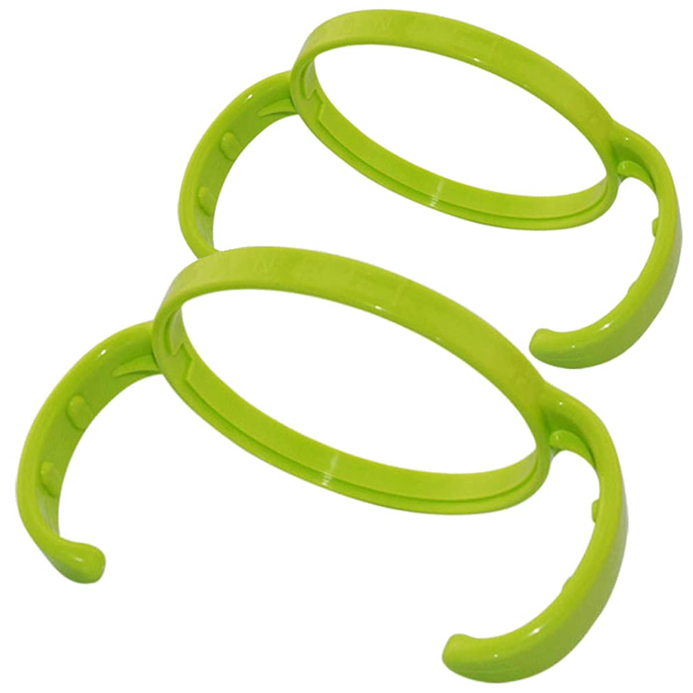 ROMIRUS Feeding Bottle Handles - Compatible with Comotomo Baby Bottles (2-Pack, Green) - Easy Grip for Toddler Self-Feeding & On-the-Go Use