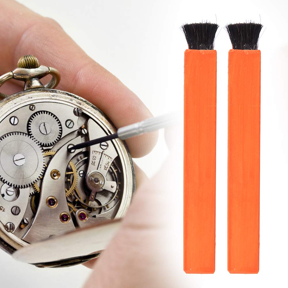 Professional Watch Parts Cleaning Brush Set - 2PCS Precision Watch Repair Tools for Watchmakers & Jewelers | Ideal for Watch Maintenance, Movement Cleaning & DIY Watch Repair