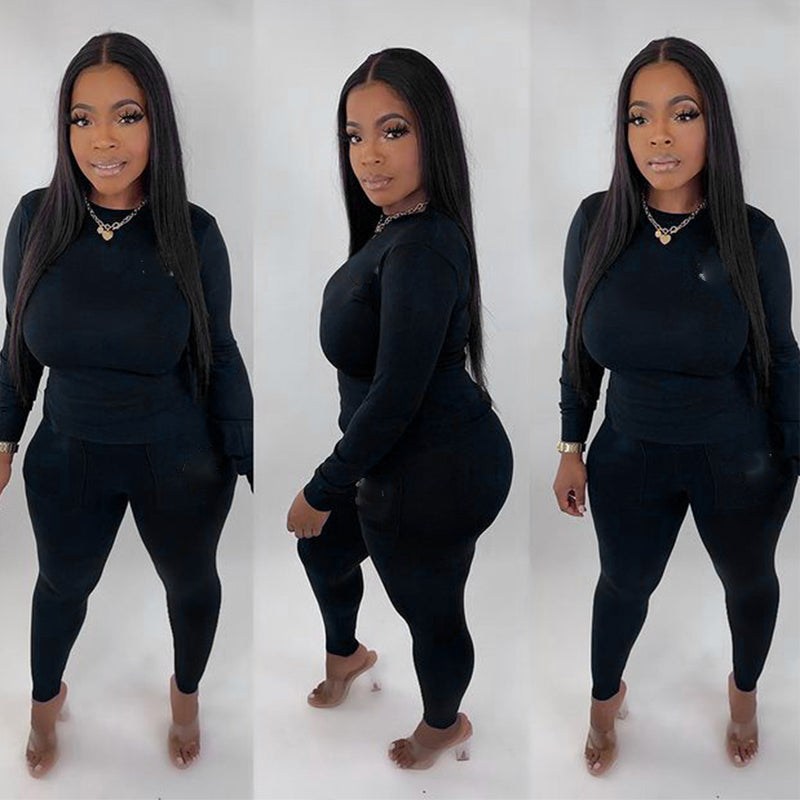 Stylish Solid Color Hot Drill Two-Piece Set for Women | Trendy Workout & Gym Outfit | Perfect for Yoga, Running & Fitness
