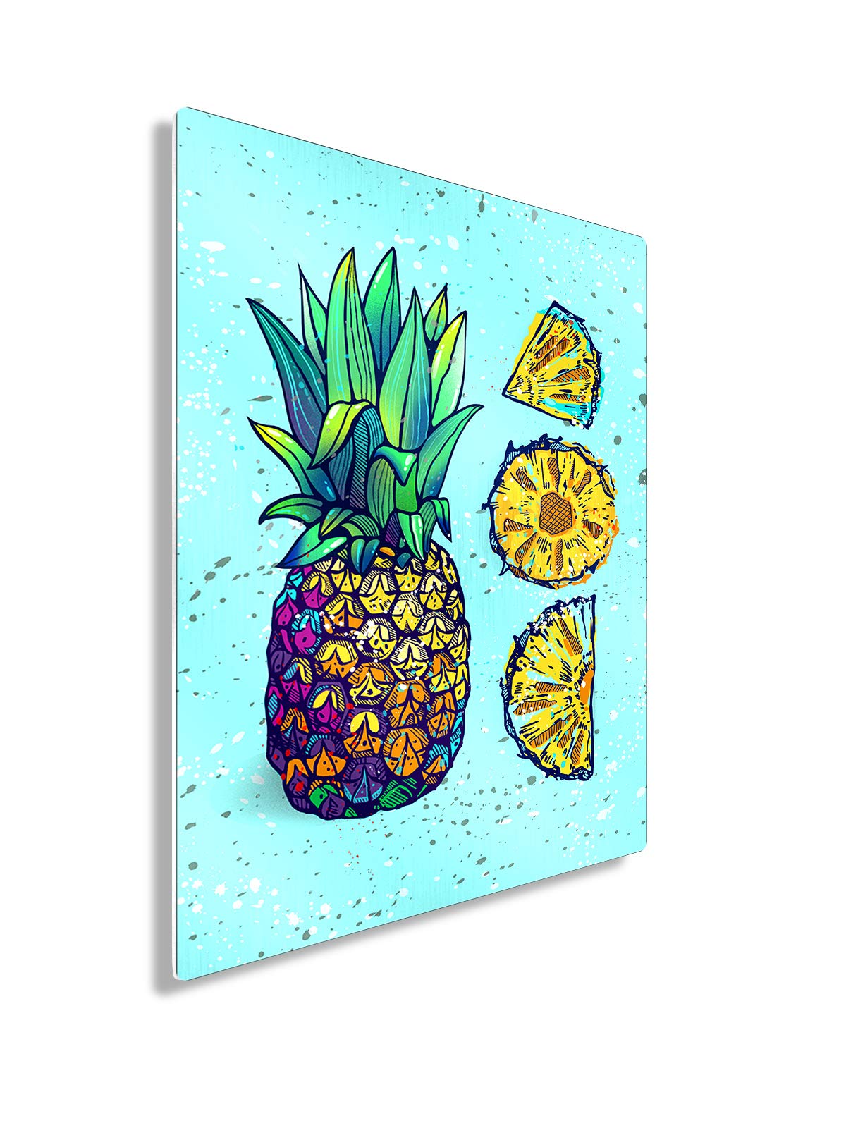 Funny Ugly Christmas Sweater Tropical Metal Wall Art - Pineapple Decor for Living Room, Bedroom & Office - 30