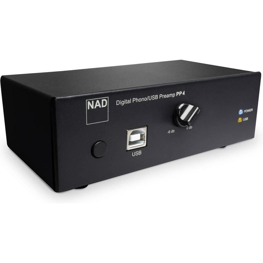 NAD PP 4 Digital Phono Preamplifier with USB Input - High-Fidelity Vinyl Record Player Preamp for Turntables & Audio Systems (Home Studio, DJ Setup, Audiophile Listening)