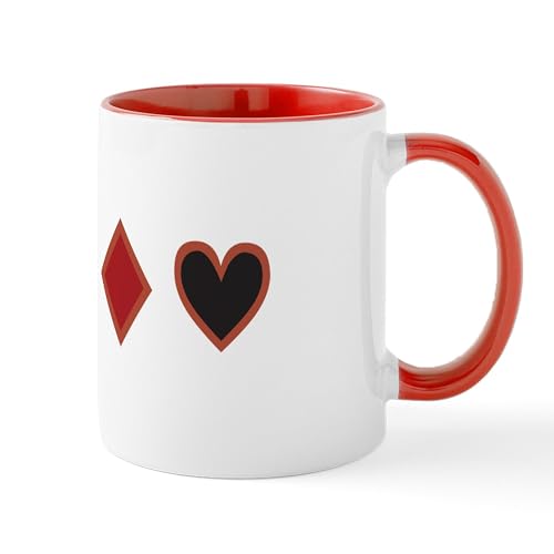 White/Red Inside - Poker Mug