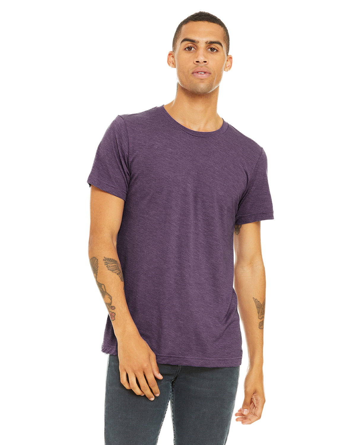 Bella + Canvas 3001CVC Unisex Heather CVC Crew Neck T-Shirt - Soft Cotton Blend Tee for Men & Women - Perfect for Casual Wear, Screen Printing & Everyday Comfort