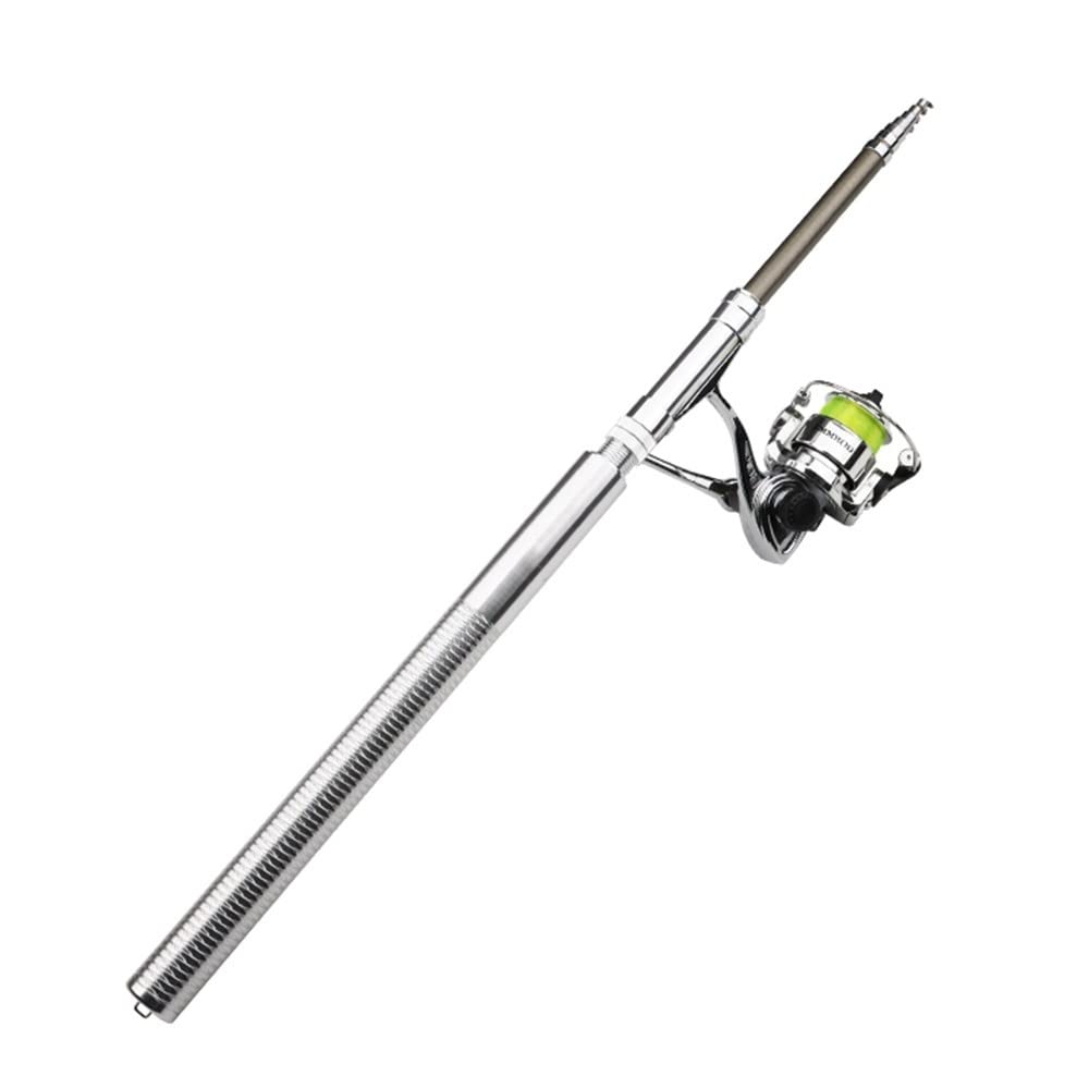 1.4M Portable Telescopic Fishing Rod with 2+1 BB Spinning Reel - Left/Right Hand Interchangeable Fishing Tackle Kit for Freshwater & Saltwater Angling - Perfect for Travel, Camping & Shore Fishing