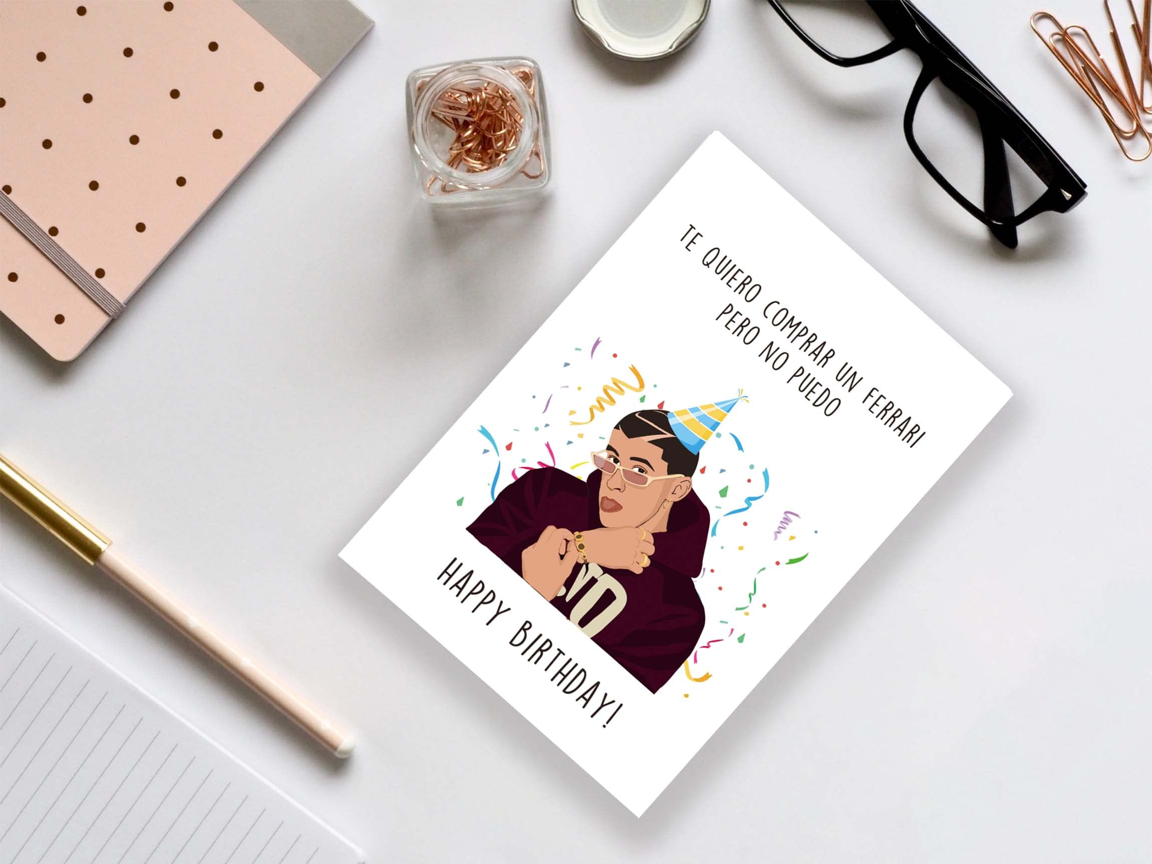Funny Bad Bunny Birthday Card for Him Her - Perfect Party Gift