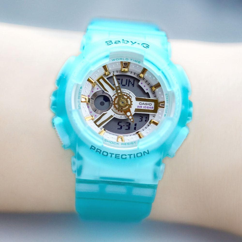 CASIO BABY-G BA-110SC-2ADR Women's Digital Sport Watch - Shock Resistant, Water Resistant, LED Light for Outdoor Activities, Running, Swimming & Fitness