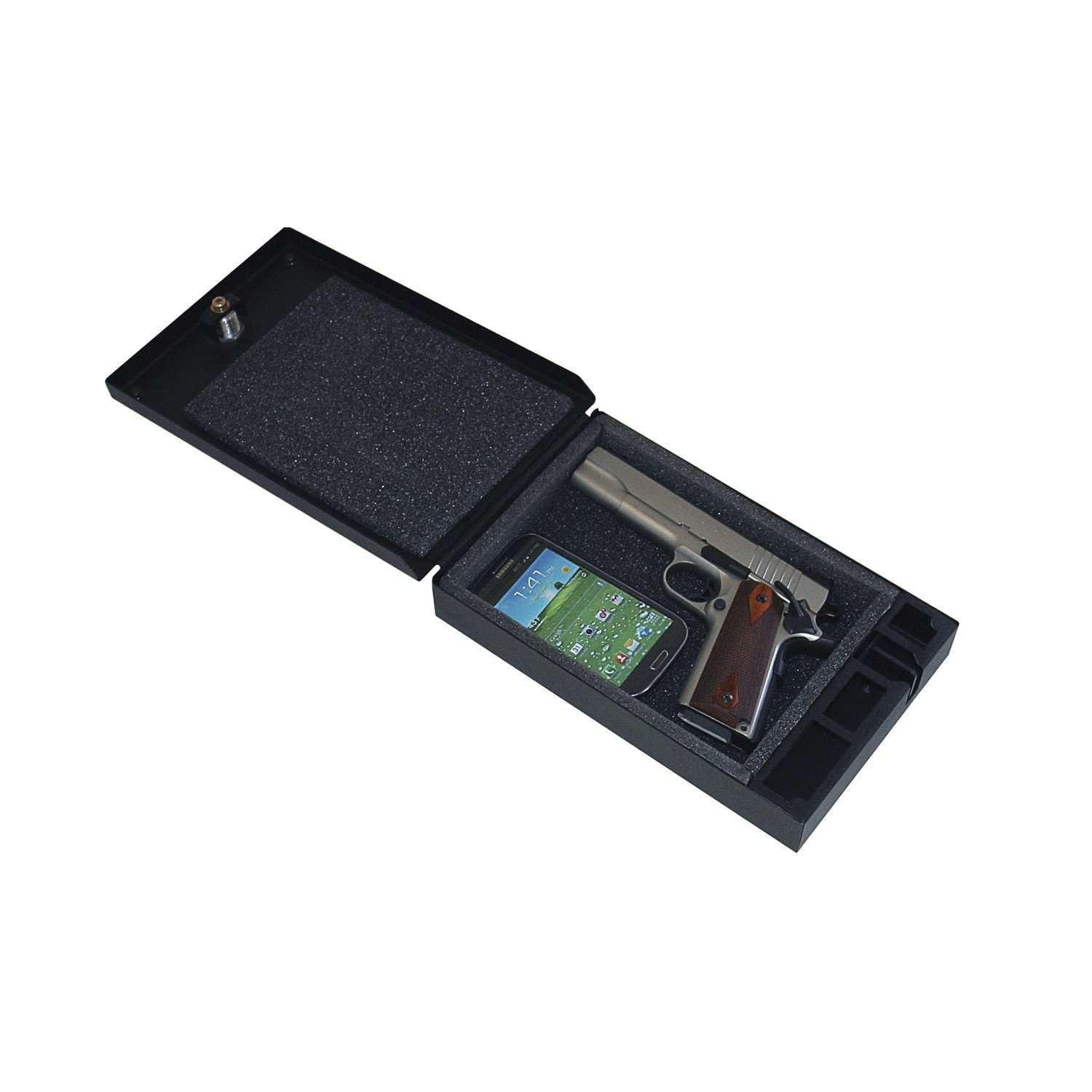 Tuffy 303-01 Portable Travel Safe Box - Secure Cash, Jewelry & Valuables for Camping, Hotels & Road Trips - Anti-Theft Locking Storage Case
