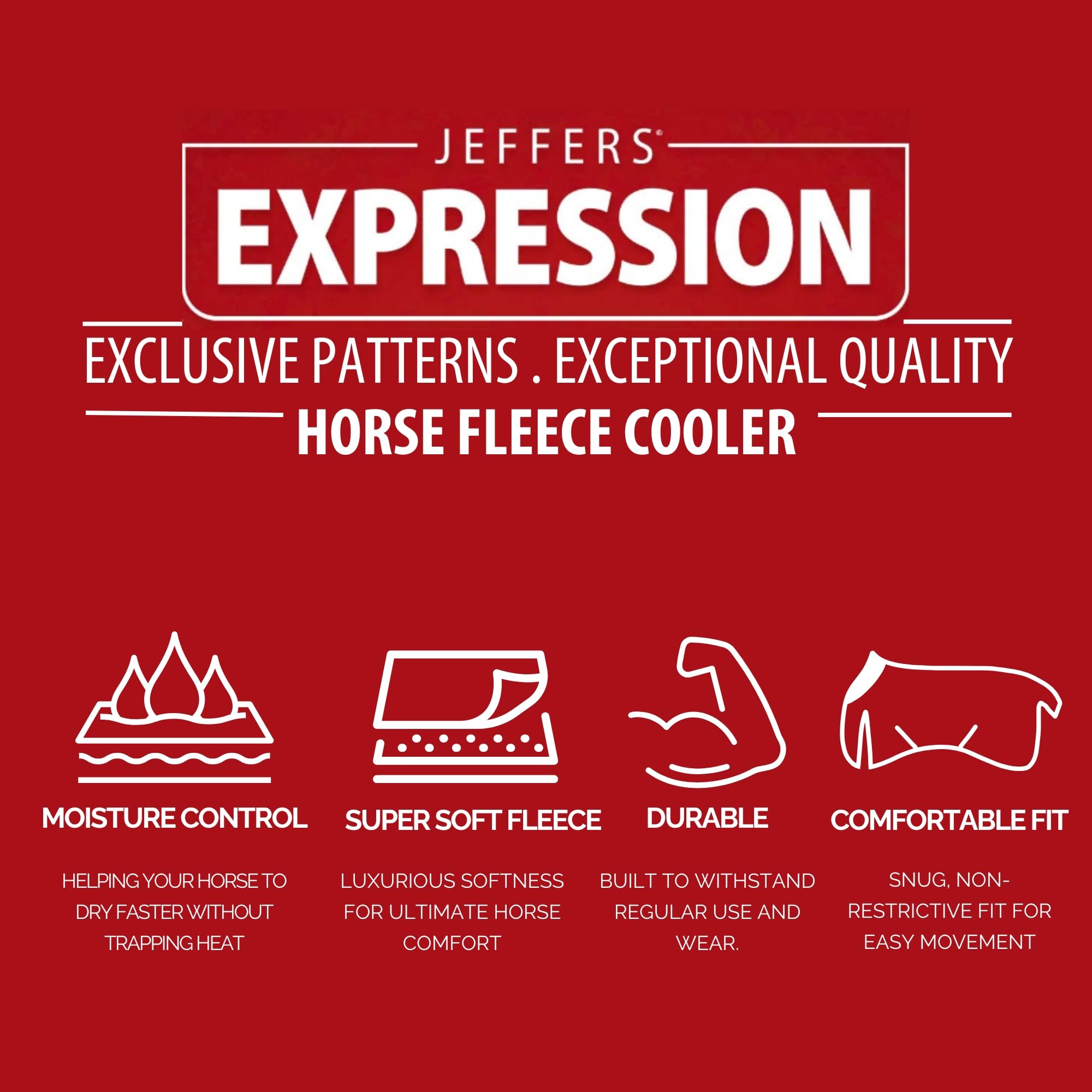 Jeffers Expression Fleece Cooler for Horses - Standard Neck, Skater Cowgirl 84