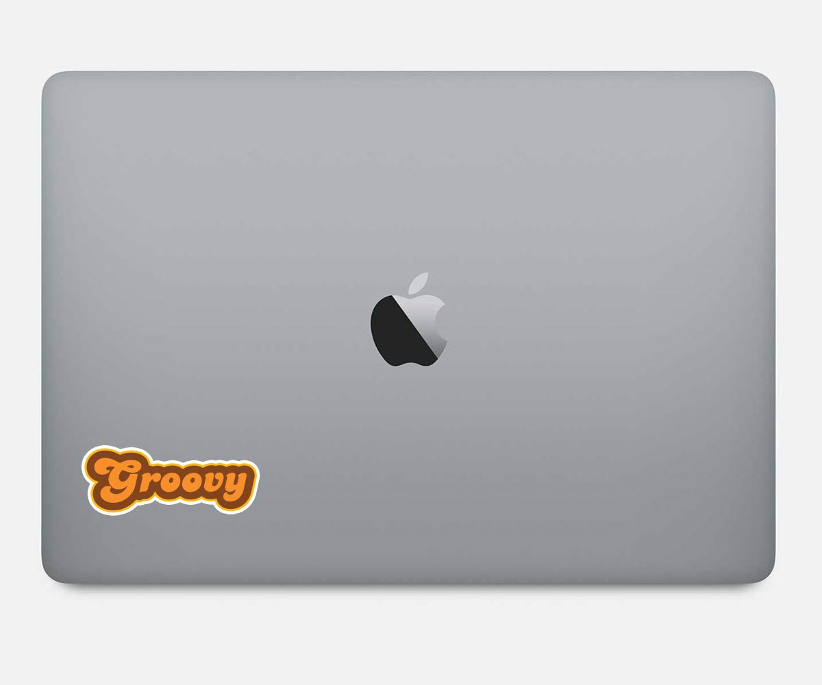 Groovy Retro Quote Stickers - Funny Vinyl Decals for Laptop, Phone & Tablet - 4 Inch Waterproof Stickers (S1102) - Perfect for DIY Crafts, Scrapbooking & Personalizing Devices