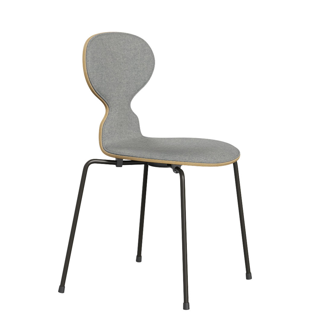 Ant Chair 3101 - Modern Clear Lacquered Wooden Chair with Front Upholstered Seat | Mid-Century Design for Dining Room, Office & Lounge Decor