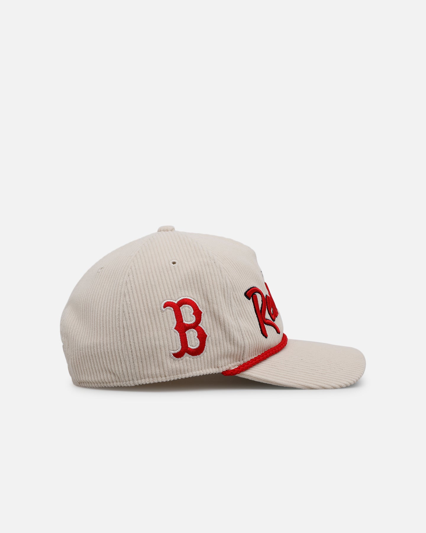 47 Brand Boston Red Sox 'Natural Script' Premium Hitch Corduroy Snapback Hat - Official MLB Licensed Baseball Cap for Men & Women - Perfect for Sports Fans, Casual Wear & Game Day Outfits