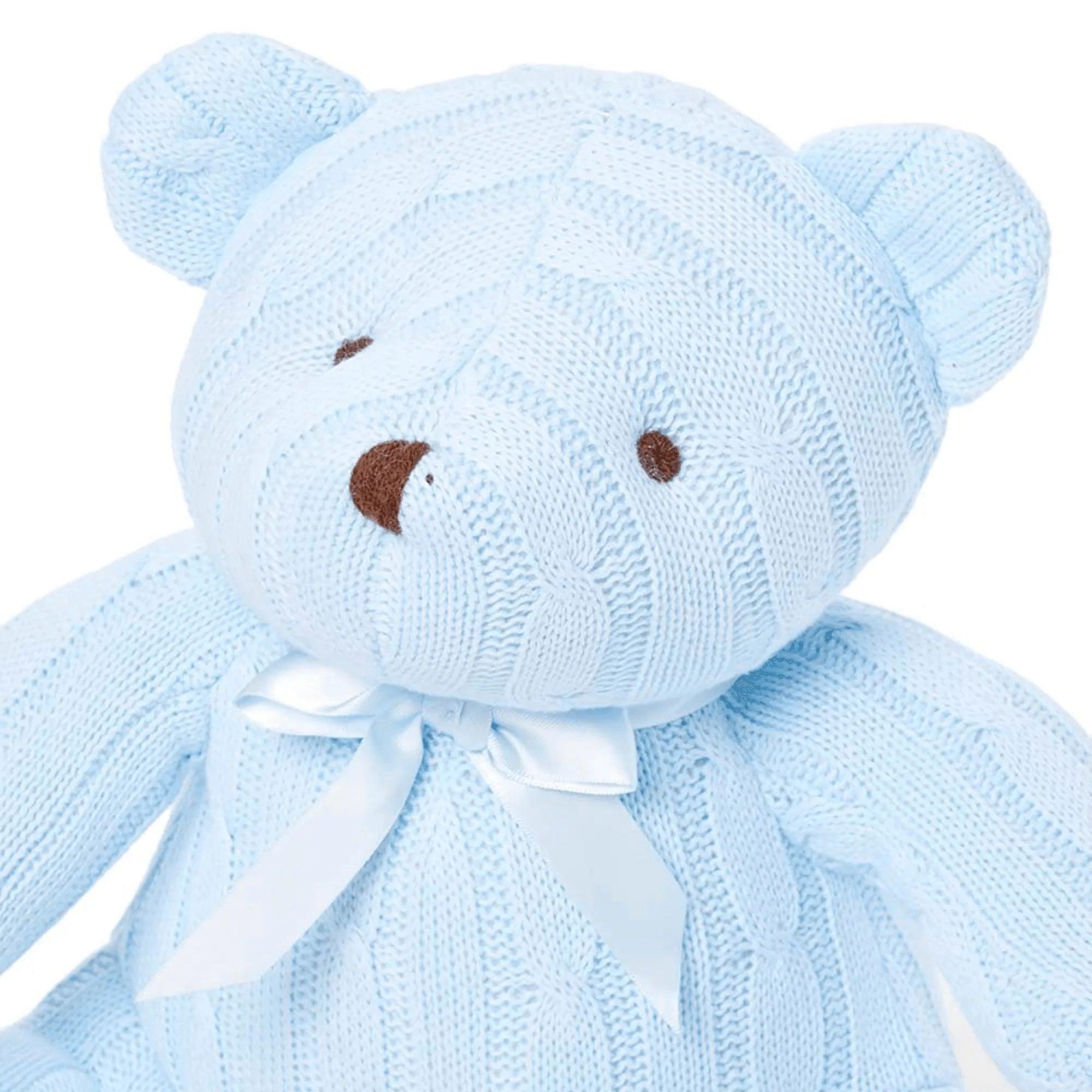 Adorable Baby Mode Cable Knit Bear Plush Toy - Soft & Cuddly Nursery Gift for Newborns, Infants & Toddlers | Perfect for Nursery Decor, Baby Shower Gifts & First Birthday Presents