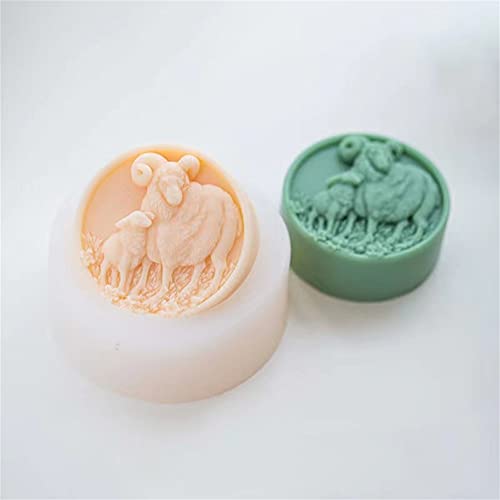 2 Pack Silicone Sheep Molds for Soap, Cake, Cookies & Chocolate - DIY Handmade Craft Molds - Perfect for Soap Making, Baking & DIY Gifts - Ideal for Home, Party & Holiday Decorations