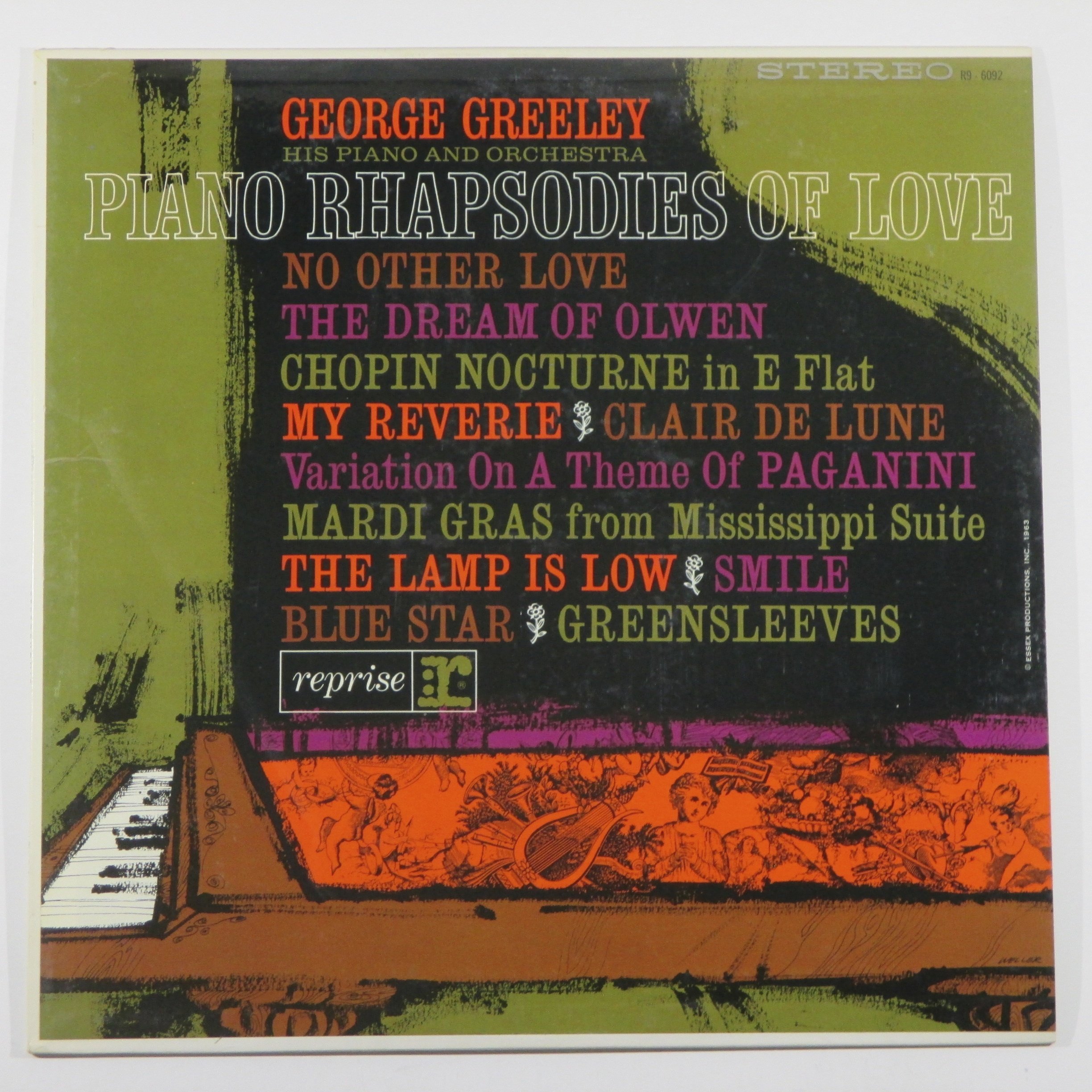 George Greeley - Rhapsodies of Love Piano Music Vinyl Record | Romantic Classical Music for Relaxation, Dinner Parties & Special Occasions