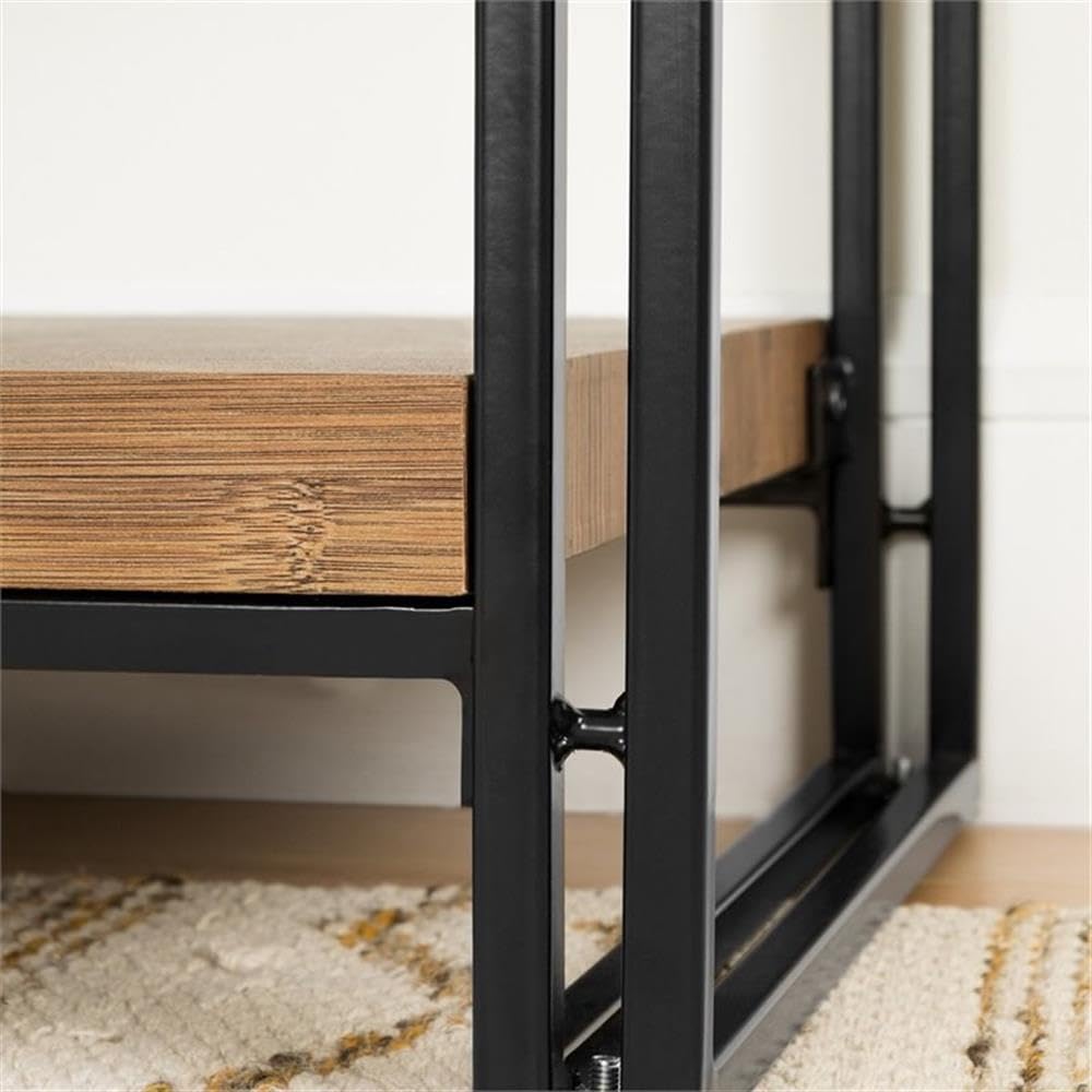 Rustic Bamboo TV Stand and Coffee Table 2-Piece Set for Living Room | Modern Home Entertainment Furniture | Perfect for Small Spaces & Apartment Decor