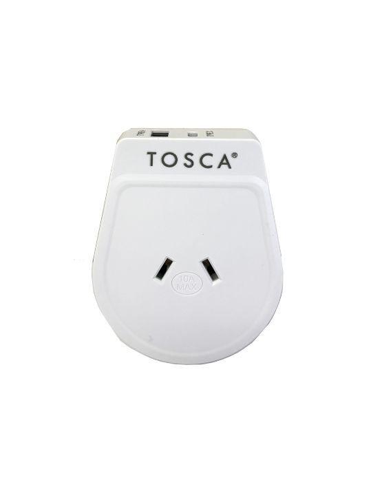 Tosca TCA067 Japan A+C USB Travel Adapter - White | Universal Charger for USA to Japan Travel, Perfect for Phones & Laptops | Ideal for Business Trips & Vacations
