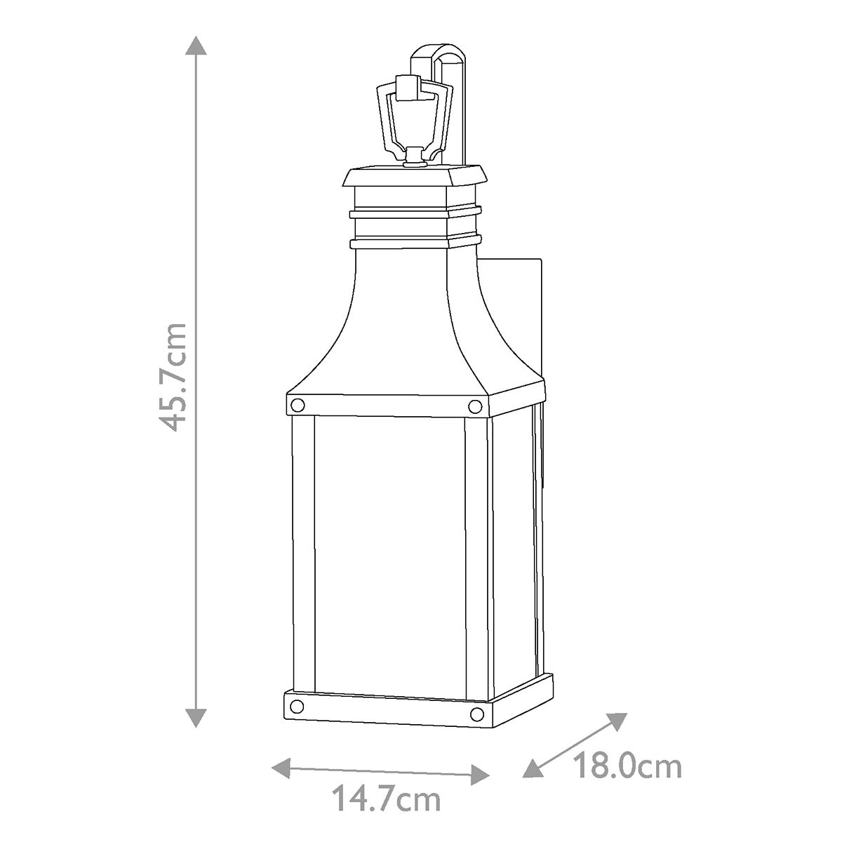 Beacon Hill 1/2lt Small/Medium Outdoor Wall Lantern - Museum Black E27 IP44 Waterproof - Perfect for Porch, Garden, and Patio Lighting