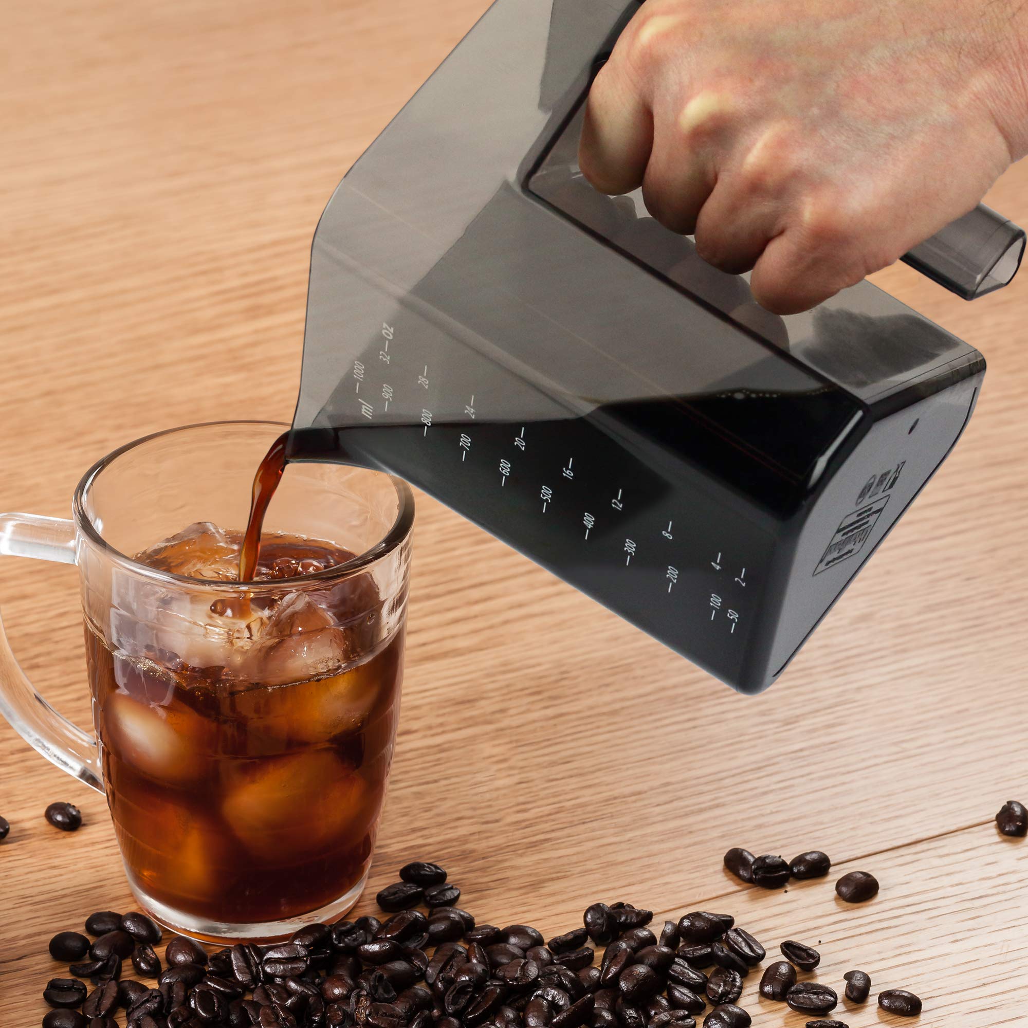 Premium Cold Brew Iced Coffee Maker - 12 Servings Rich Coffee Concentrate for Hot & Cold Drinks | Perfect for Home, Office & Outdoor Use
