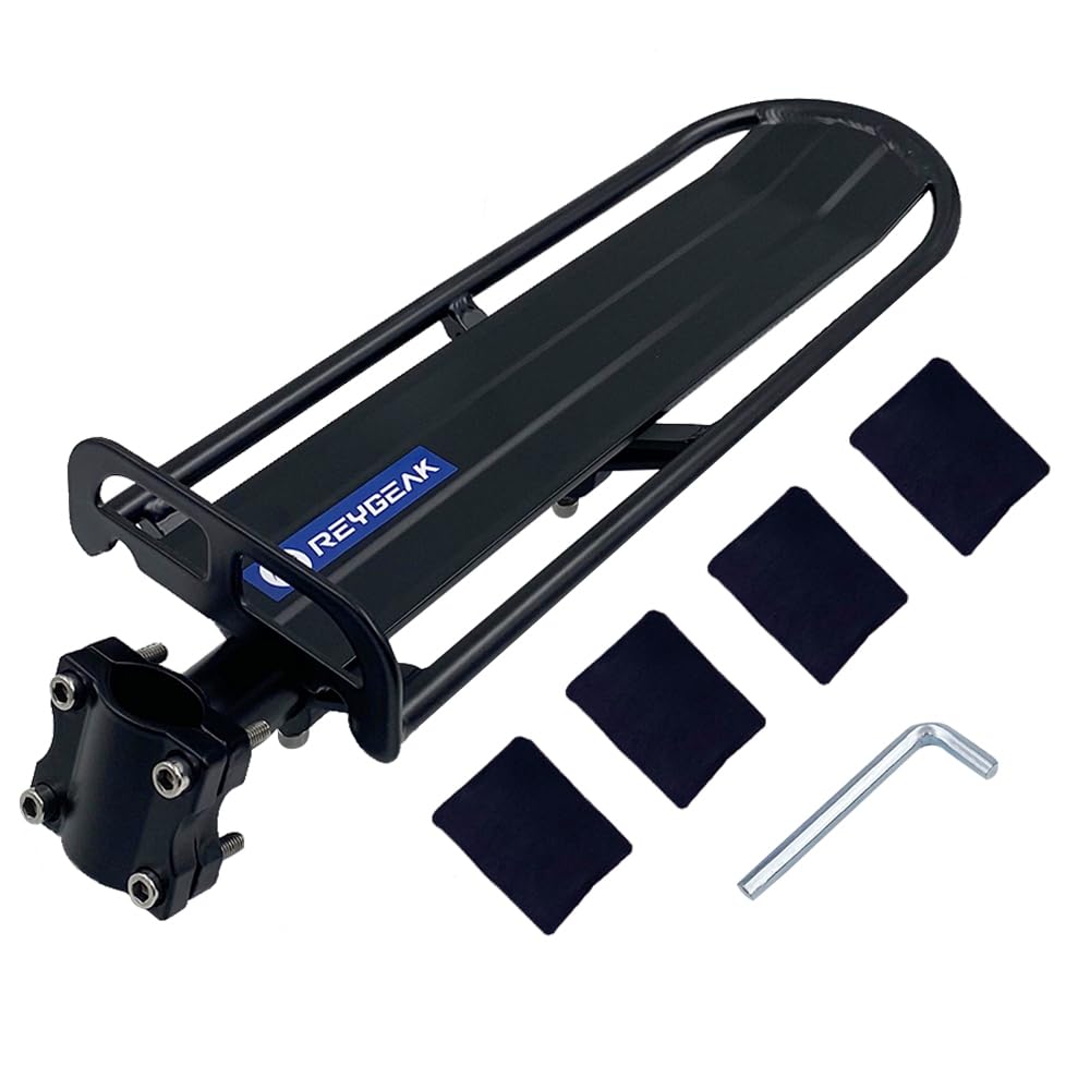 Heavy Duty Aluminum Alloy Rear Bike Rack - Quick Release Retractable Bicycle Cargo Carrier (15.5 lbs Capacity) Universal Mountain Bike Luggage Rack for Commuting, Touring & Outdoor Adventures