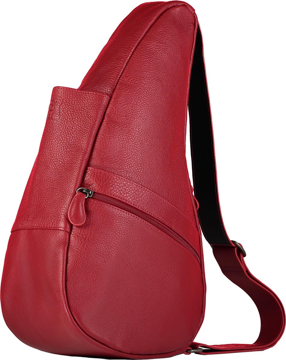 AmeriBag 15 Inch Genuine Leather Crossbody Sling Bag for Women & Men - Ergonomic Design for Back Pain Relief - Perfect for Travel, Work & Daily Use