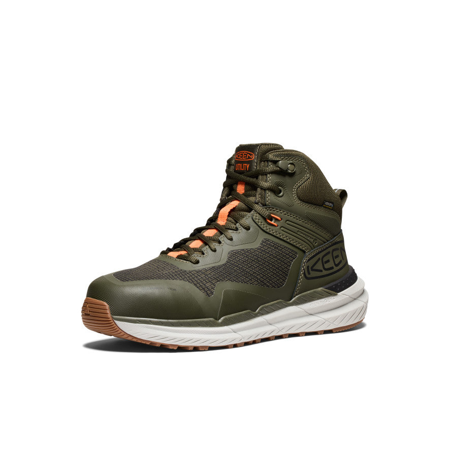Men's Waterproof Work Boots with Carbon Toe - Synchro Safety Shoes for Construction & Outdoor Work | Forest Night/Gum | Ideal for Hiking, Hunting & Heavy Duty Jobs