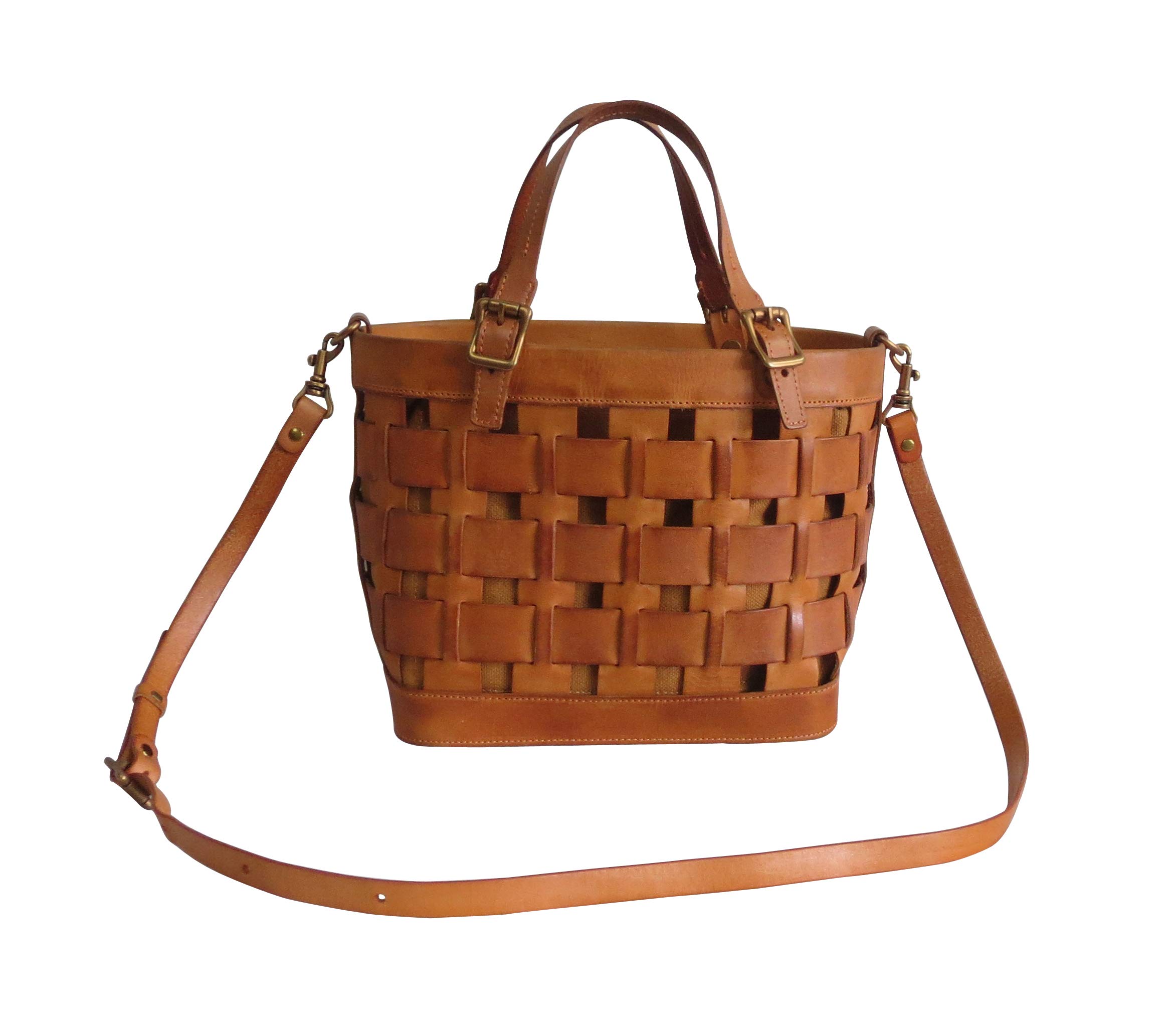Dorgon Genuine Latigo Leather Basket Handbag for Women - Stylish Crossbody Purse #1280-2 | Perfect for Work, Travel & Everyday Use