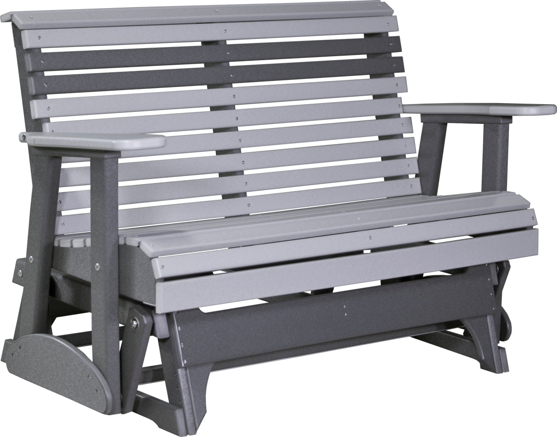 LuxCraft 4-Foot Plain Glider - Smooth & Comfortable Patio Swing for Outdoor Relaxation in Garden, Porch or Backyard