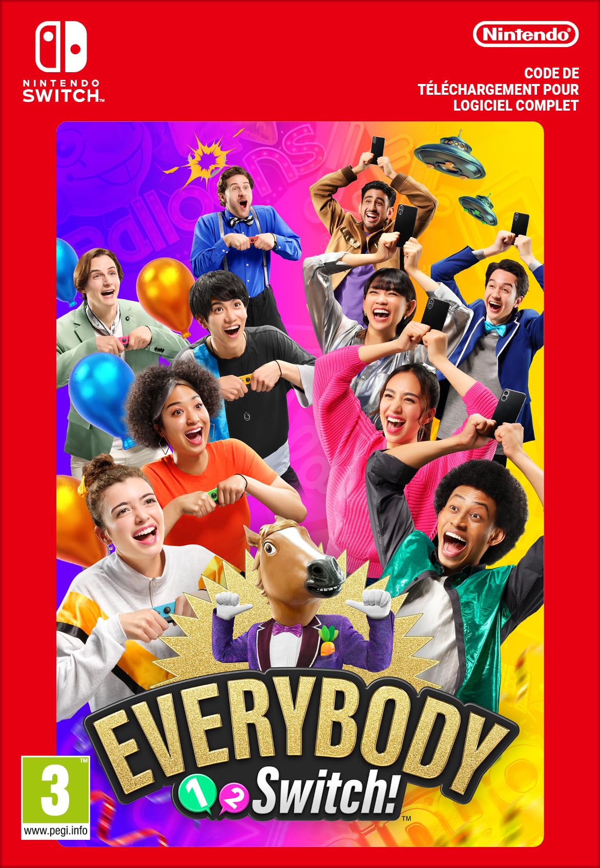 Everybody 1-2-Switch! Standard Edition - Nintendo Switch Digital Download Code | Fun Party Game for Family & Friends Gatherings