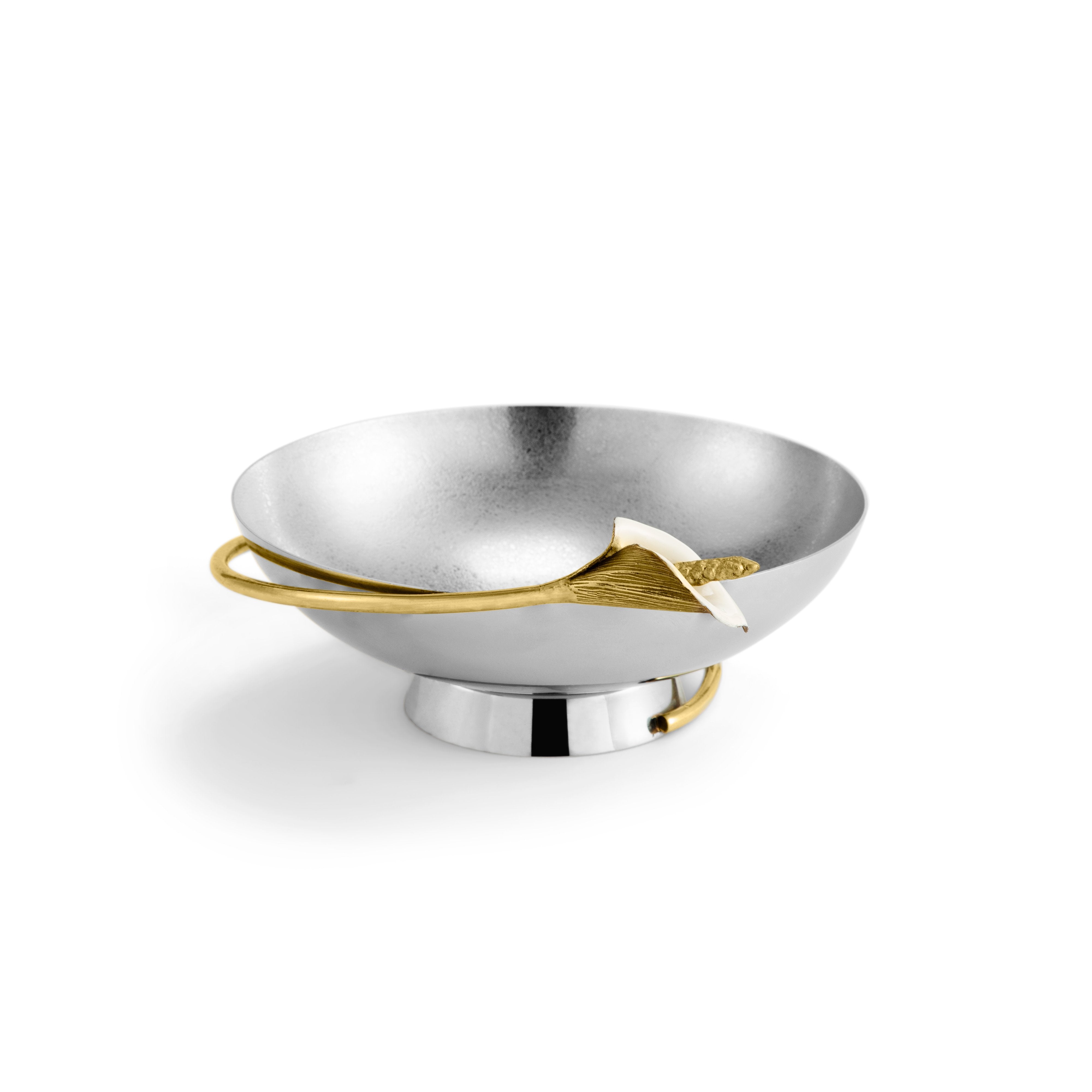 Elegant Calla Lily Nut Dish - Ceramic Candy Bowl for Parties, Weddings & Home Decor - Perfect for Snacks, Nuts, and Treats