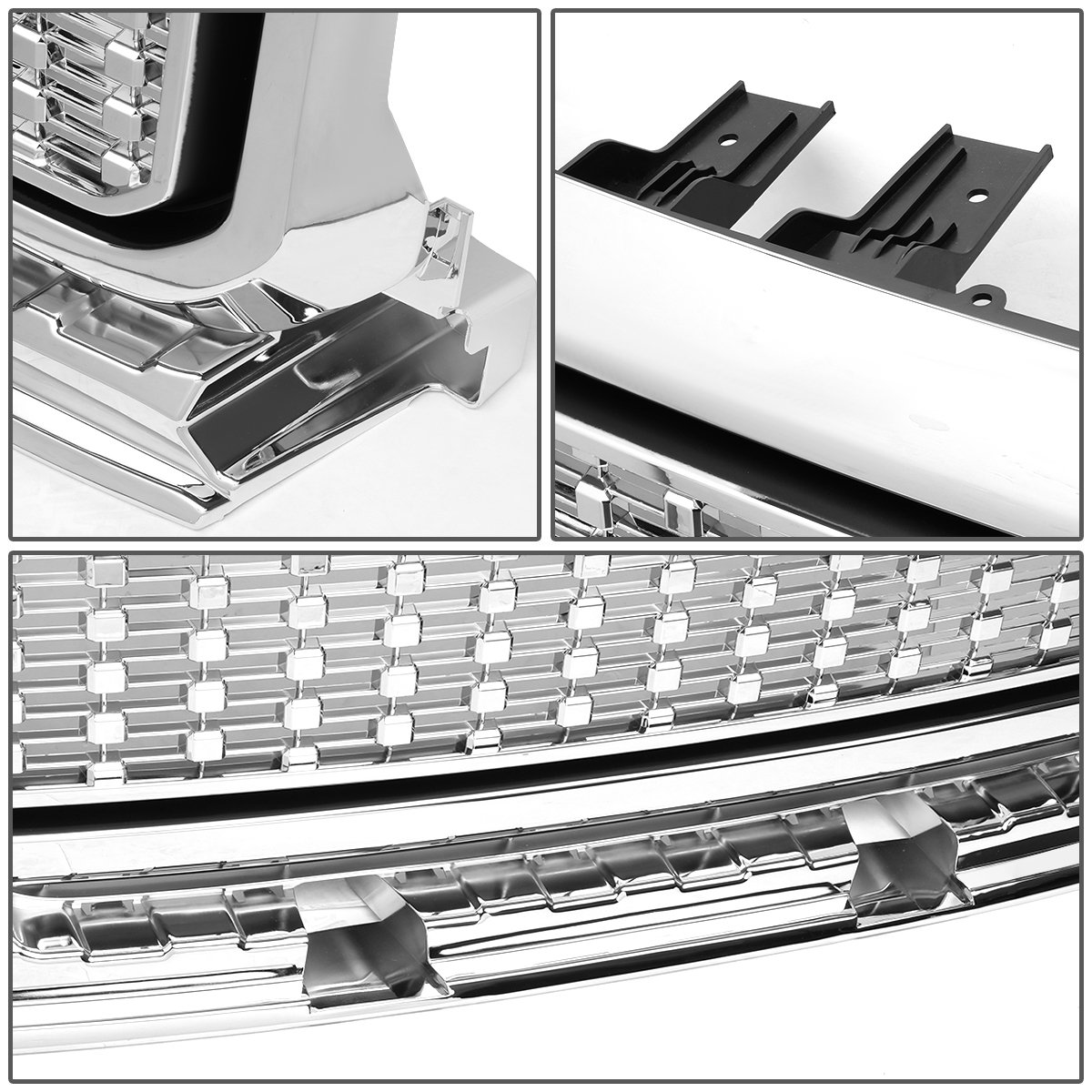 GMC Canyon ABS Denali Style Chrome Front Bumper & Hood Grille Replacement - Perfect for Off-Roading & Truck Customization