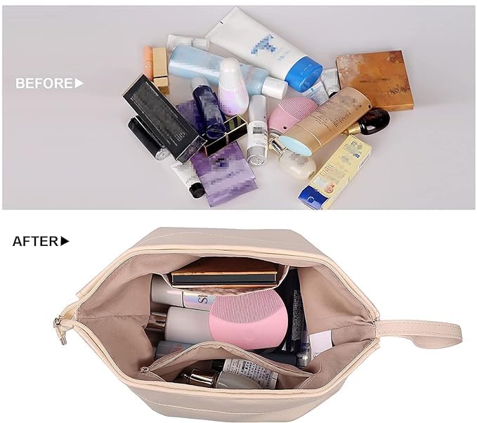 Aryamurti Travel Cosmetic Storage Bag & Makeup Organizer Box - Waterproof Multicolor Toiletry Pouch for Women - Perfect for Airplane Carry-on, Gym, Vacation & Daily Use