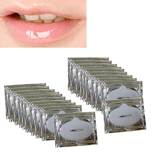 Collagen Lip Mask Pads - 20pcs Moisture Essence for Lip Care & Plumping - Perfect for Night Skincare Routine